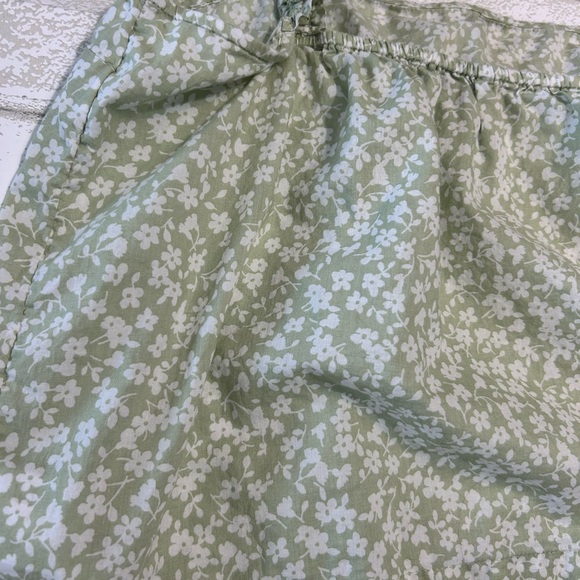 J. Crew Green Floral Ruffle Straps Tank - Picture 4 of 8
